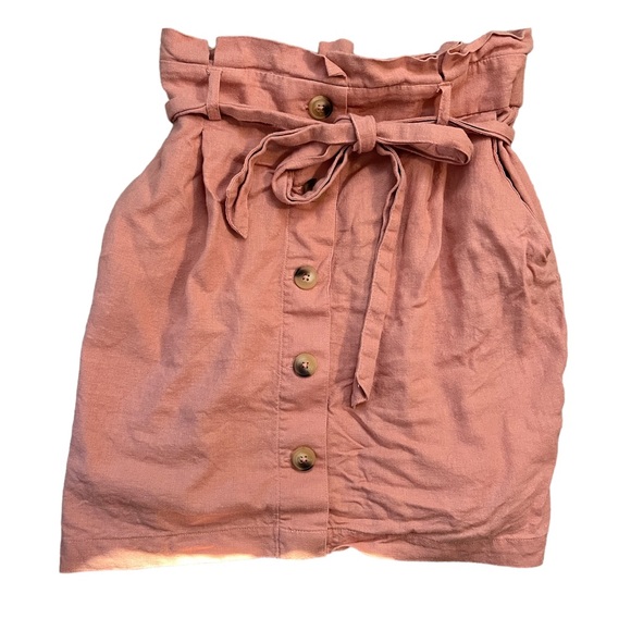 Linen Paperbag Skirt - Picture 1 of 5